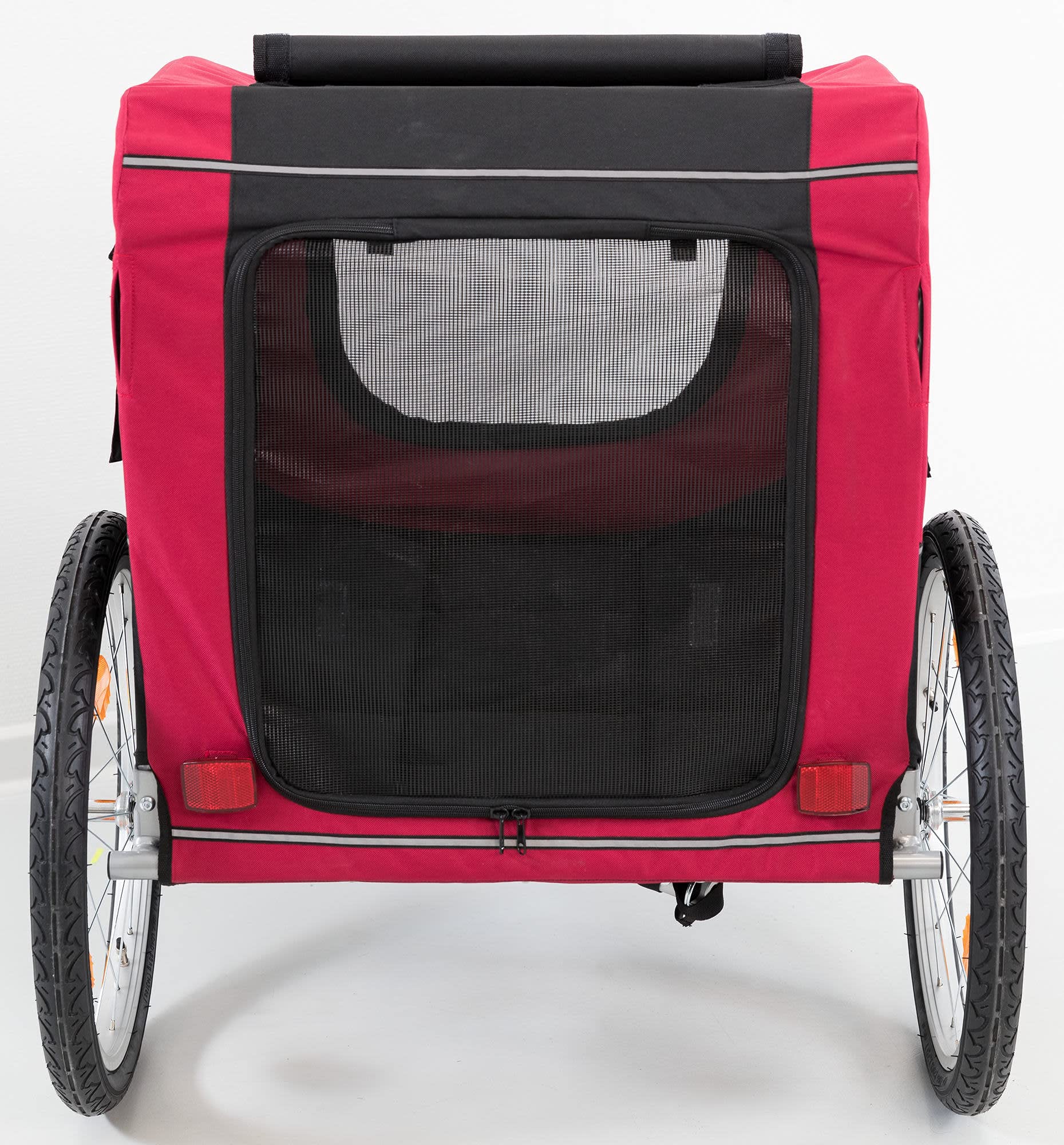 TRIXIE Convertible Dog Bike Trailer & Pet Stroller for Medium Dogs up to 66 lbs - Quick Setup Foldable Design - Red - Perfect for Cycling, Jogging & Outdoor Adventures with Your Pet