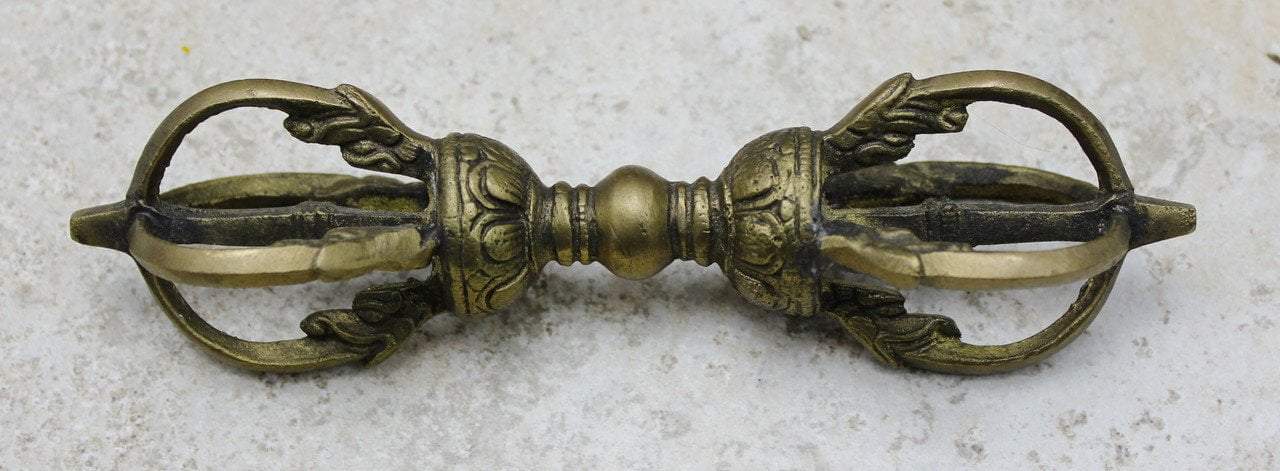 6 Inch Tibetan Buddhist Dorje Vajra Ritual Scepter - Perfect for Meditation, Yoga, and Spiritual Ceremonies