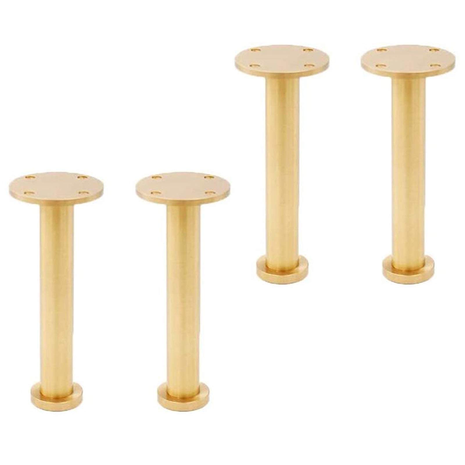 4 Pack Adjustable Furniture Legs 21cm - Brass Table Legs for Cabinet, Coffee Table, Bed & TV Stand with Mounting Hardware - Perfect for Home Office, Living Room & Bedroom Furniture Upgrade
