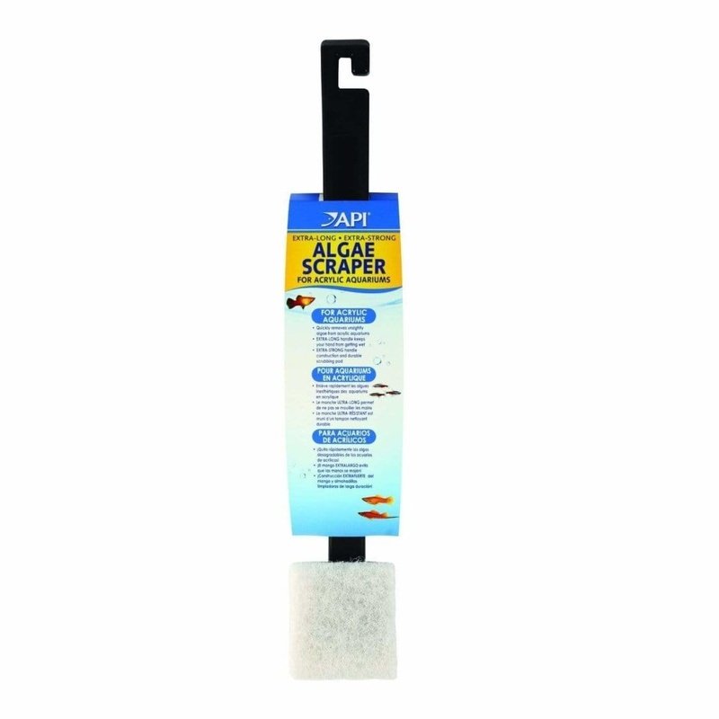 Premium API Algae Scraper for Acrylic Aquariums - Easy Cleaning Tool for Fish Tanks, Nano Reefs & Saltwater Aquariums - Safe Scratch-Free Algae Removal for Home & Office Aquascaping