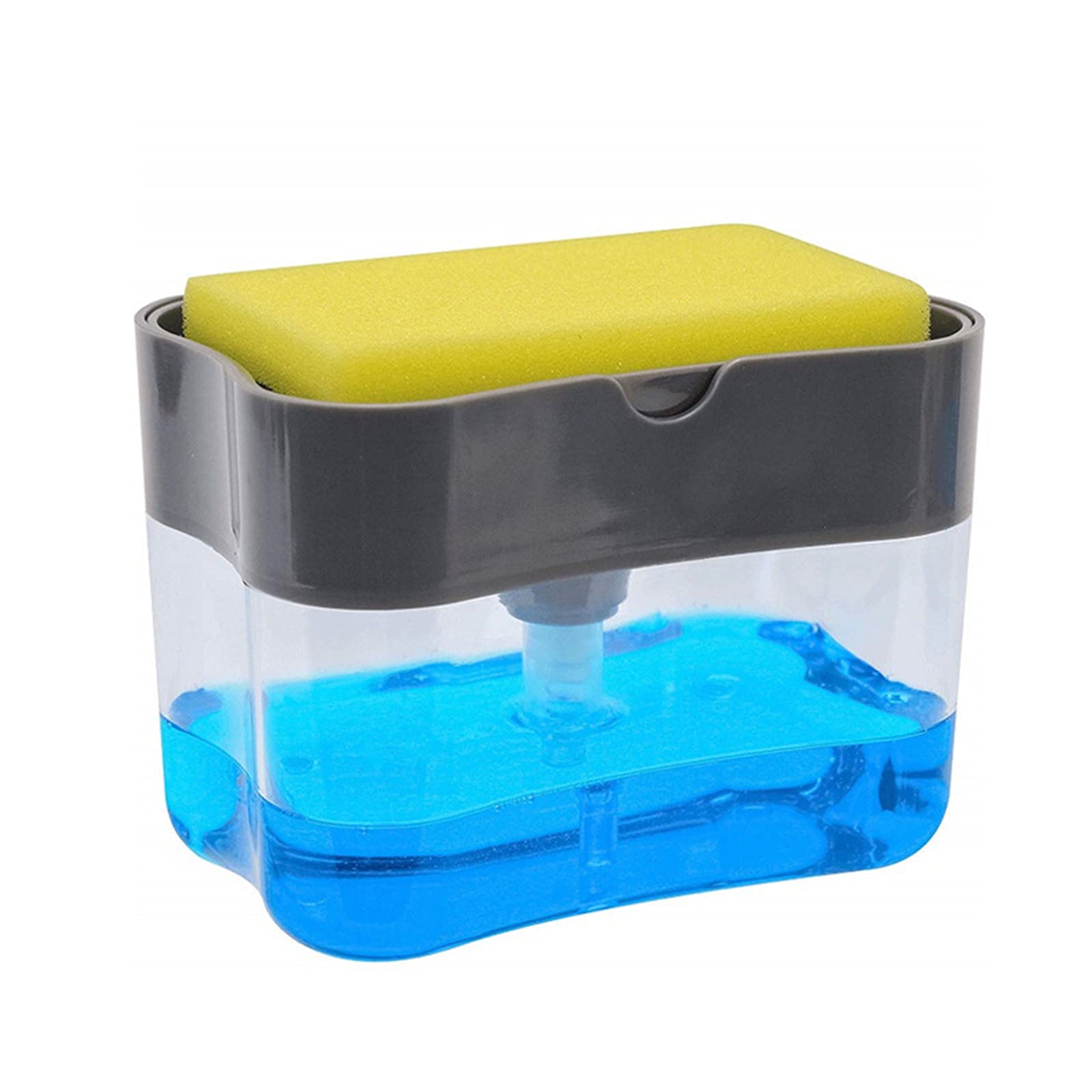 VEGNGE Automatic Soap Dispenser for Kitchen - Hands-Free Liquid Soap and Detergent Dispenser with Sponge Holder | Perfect for Sink, Countertop, and Dishwashing Station