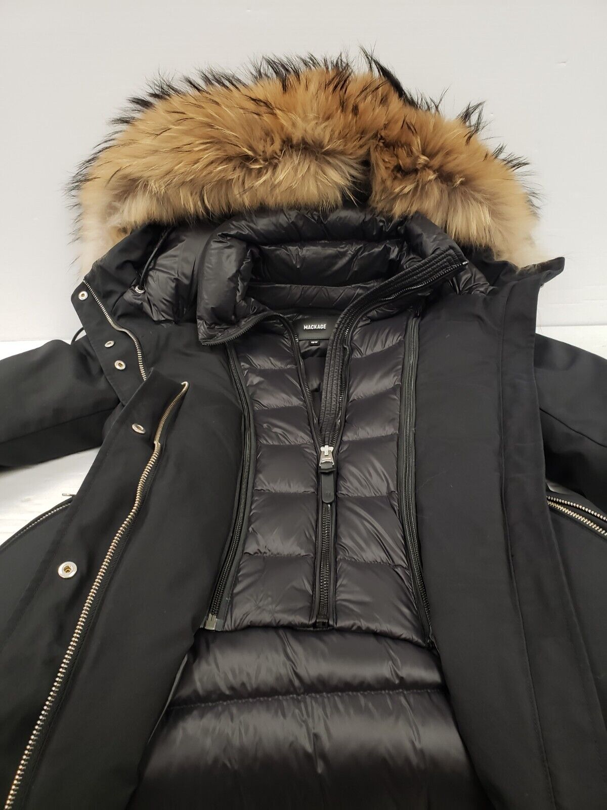Mackage Shilon 2-in-1 Fitted Down Coat for Women - Size XS | Warm Winter Jacket with Removable Inner Layer | Perfect for Cold Weather & Outdoor Activities