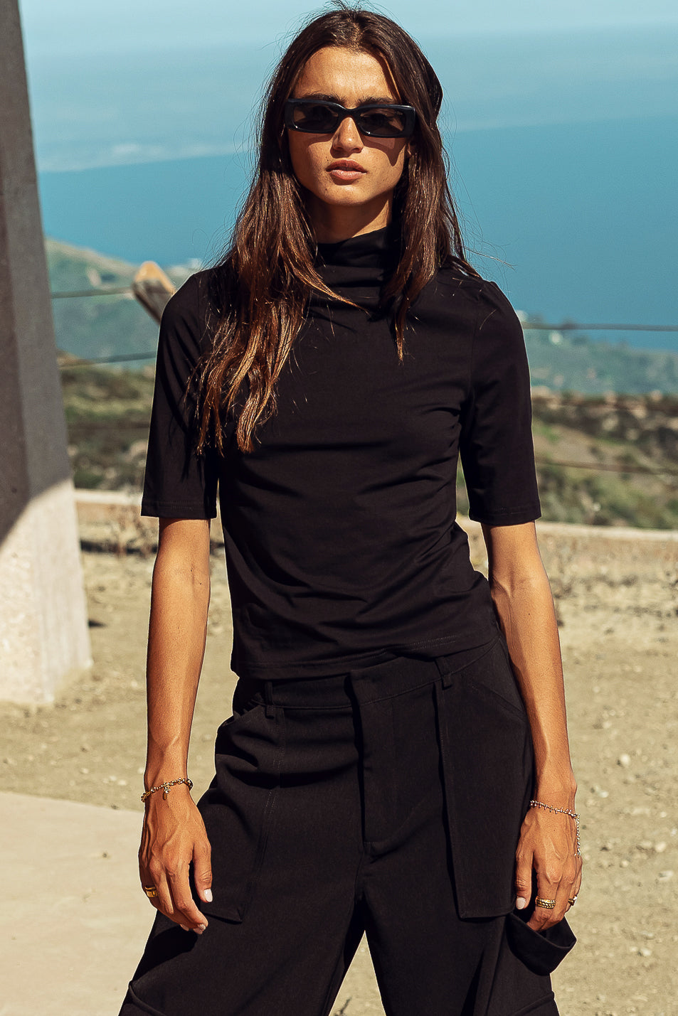 Ashley Black Top - Women's Fashion Blouse for Casual & Office Wear | Final Sale