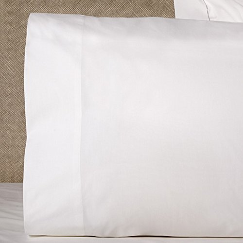 Sferra Simply Celeste Standard Pillowcases (Set of 2) - Premium White Cotton Bedding for Luxury Hotels & Home Decor