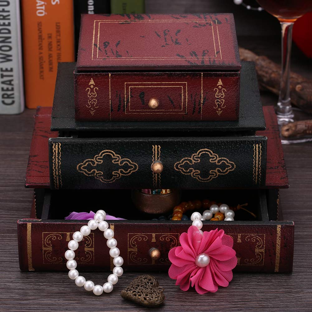 Elegant Book-Shaped Jewelry Gift Box - Premium Jewelry Storage Organizer Holder for Necklaces, Rings & Bracelets - Perfect for Wedding, Anniversary & Birthday Gifts