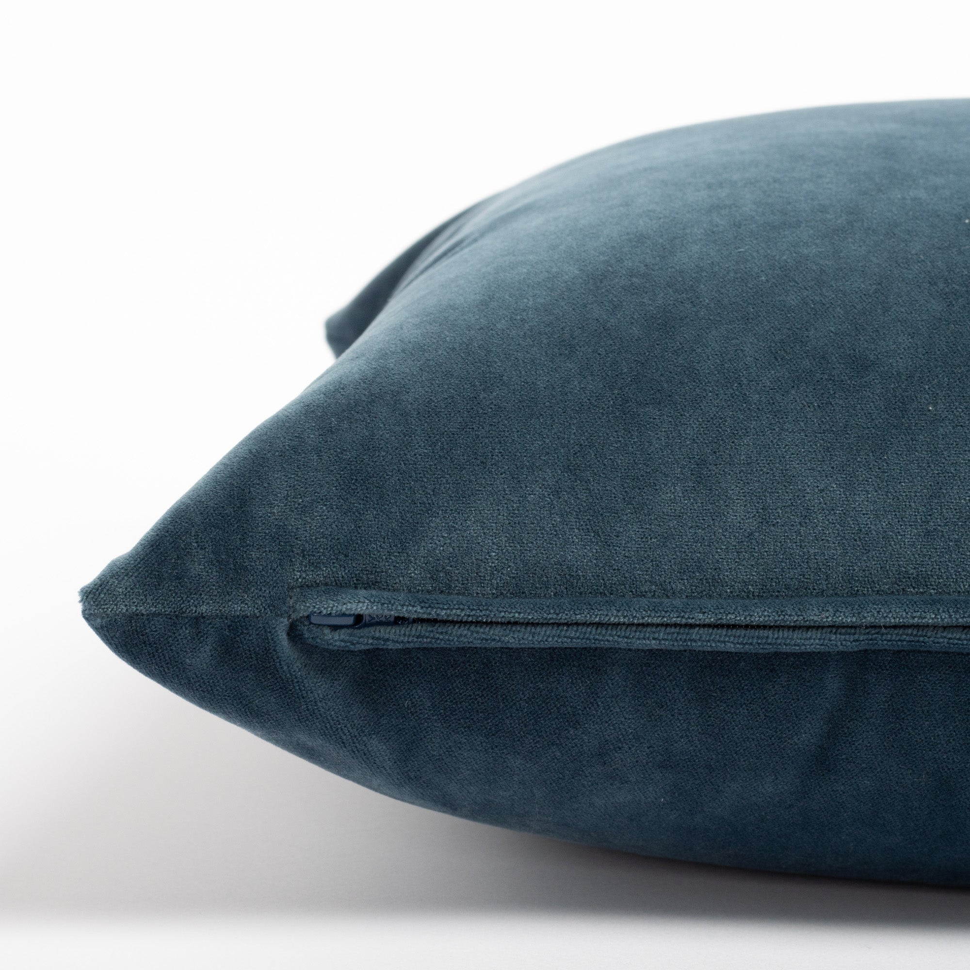Mason Velvet 20x20 Decorative Throw Pillow Cover - Soft & Luxurious Lakeland Blue Cushion for Sofa, Bed, Living Room & Home Decor