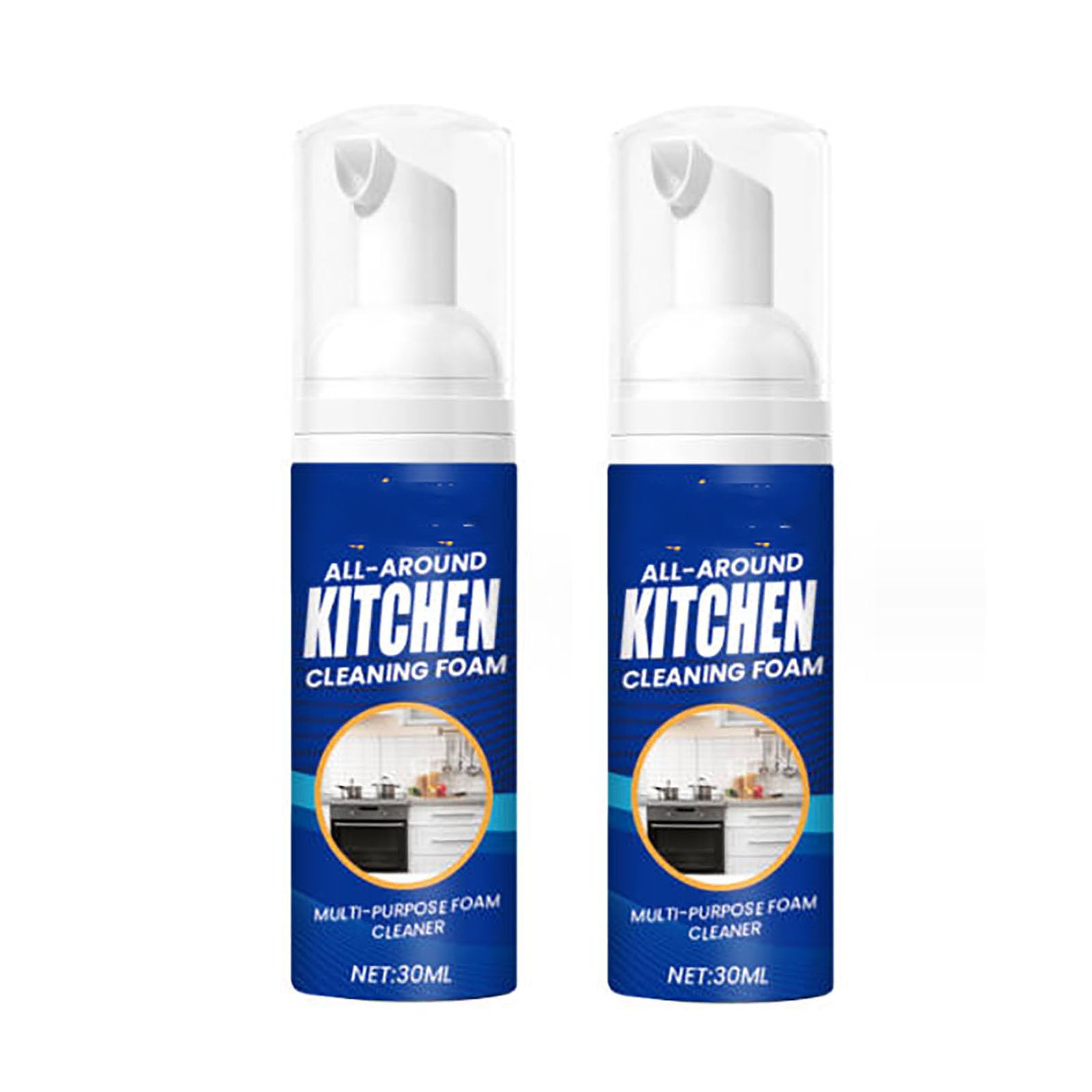 Halpilt Multi-Purpose Kitchen Foam Cleaner Spray - Japanese Formula for Oil Stain Removal, All-Round Cleaning Solution (2 Bottles) - Perfect for Stovetops, Countertops, Sinks & Appliances