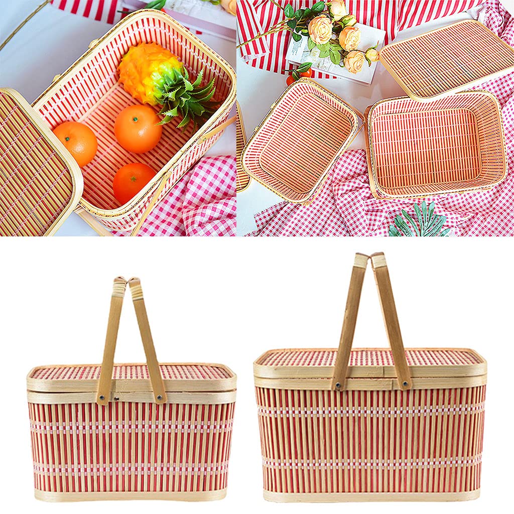Handmade Bamboo Woven Storage Basket for Wardrobe Organization