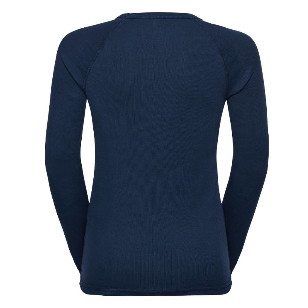 Odlo Active Kids Thermal Top for Boys & Girls - Dark Sapphire Blue Base Layer for Cold Weather - Perfect for Winter Sports, Outdoor Activities & School PE Class