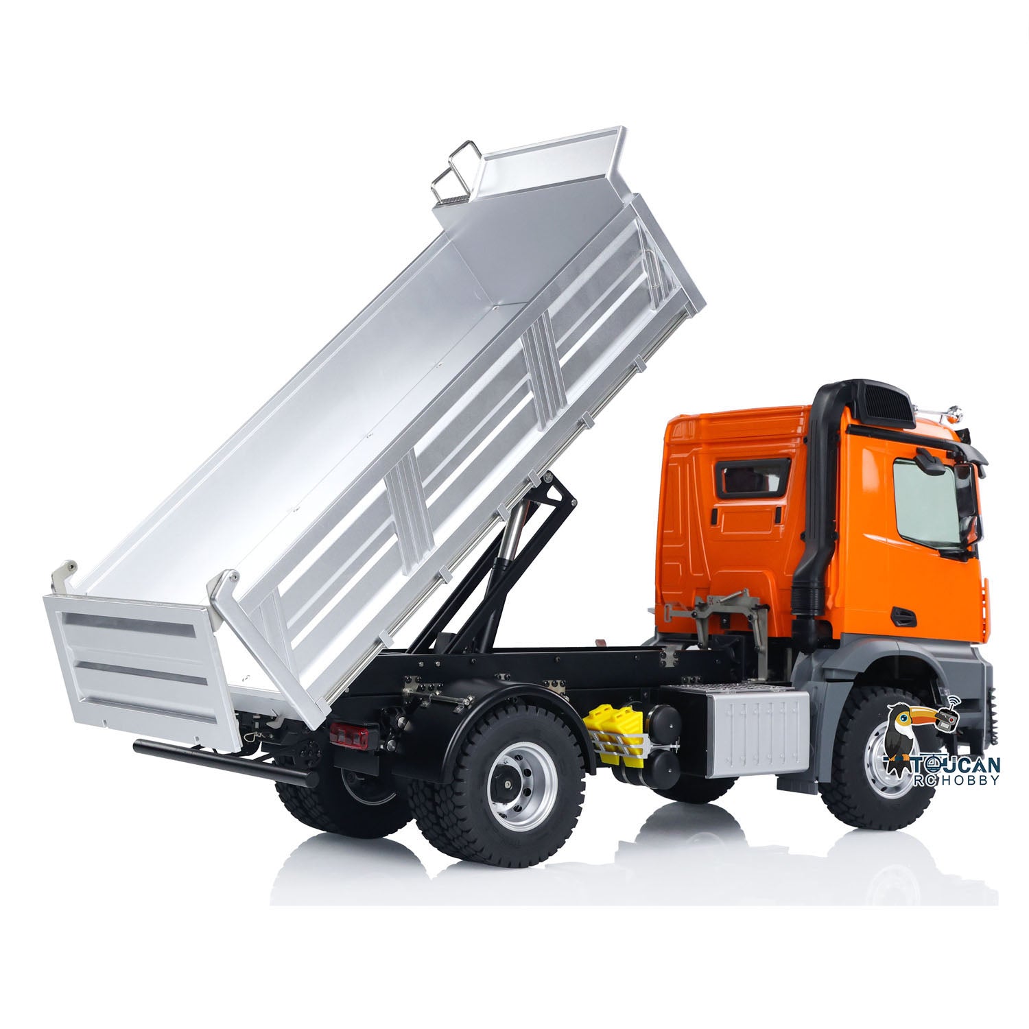 1/14 Scale Kabolite 5701 RC Dump Truck - 4x4 Remote Control Dumper Car with Sound & Light Simulation - Engineering Vehicle Hobby Model for Kids & Adults - Perfect for Construction Site Play, Collecting & RC Racing