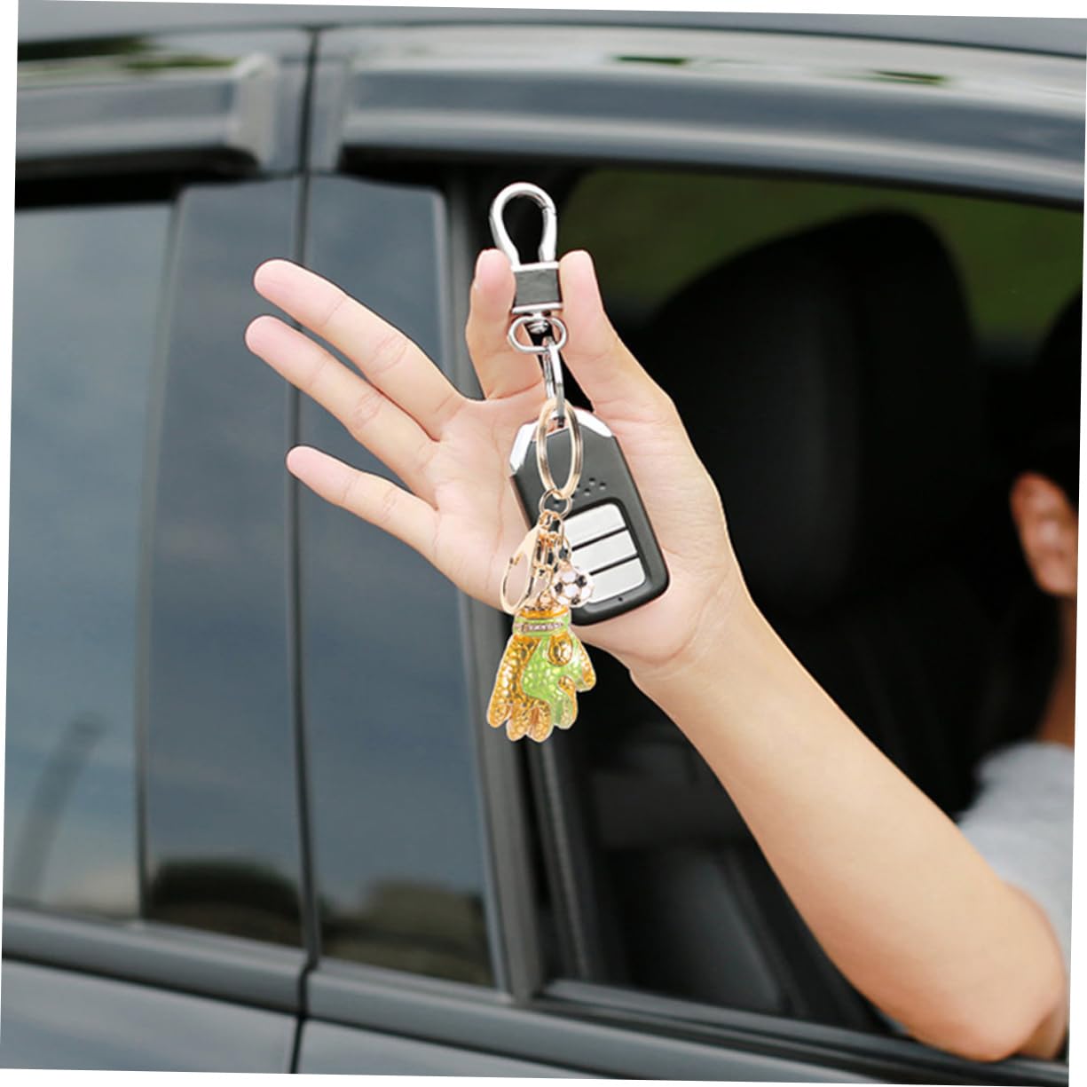 TOGEVAL 2 Pack Goalkeeper Gloves Keychain - Durable Metal Soccer Gift for Players & Fans - Perfect for Keys, Bags & Sports Enthusiast Gifts