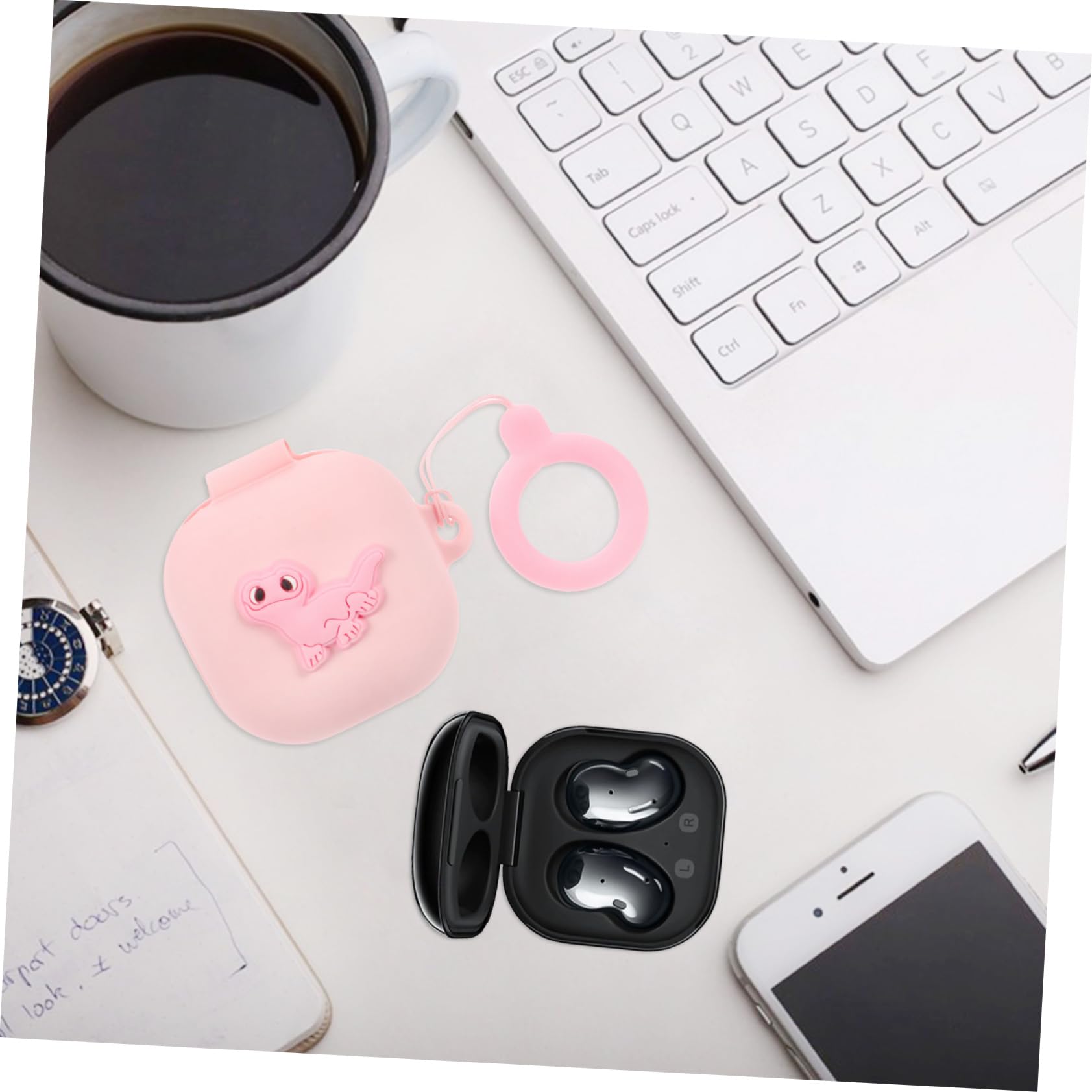 DOITOOL 1pc Hard Silicone Earphone Case Cover - Cartoon Design Headset Protection Cap for AirPods, Earbuds | Durable & Cute Accessory for Travel, Work, Gym