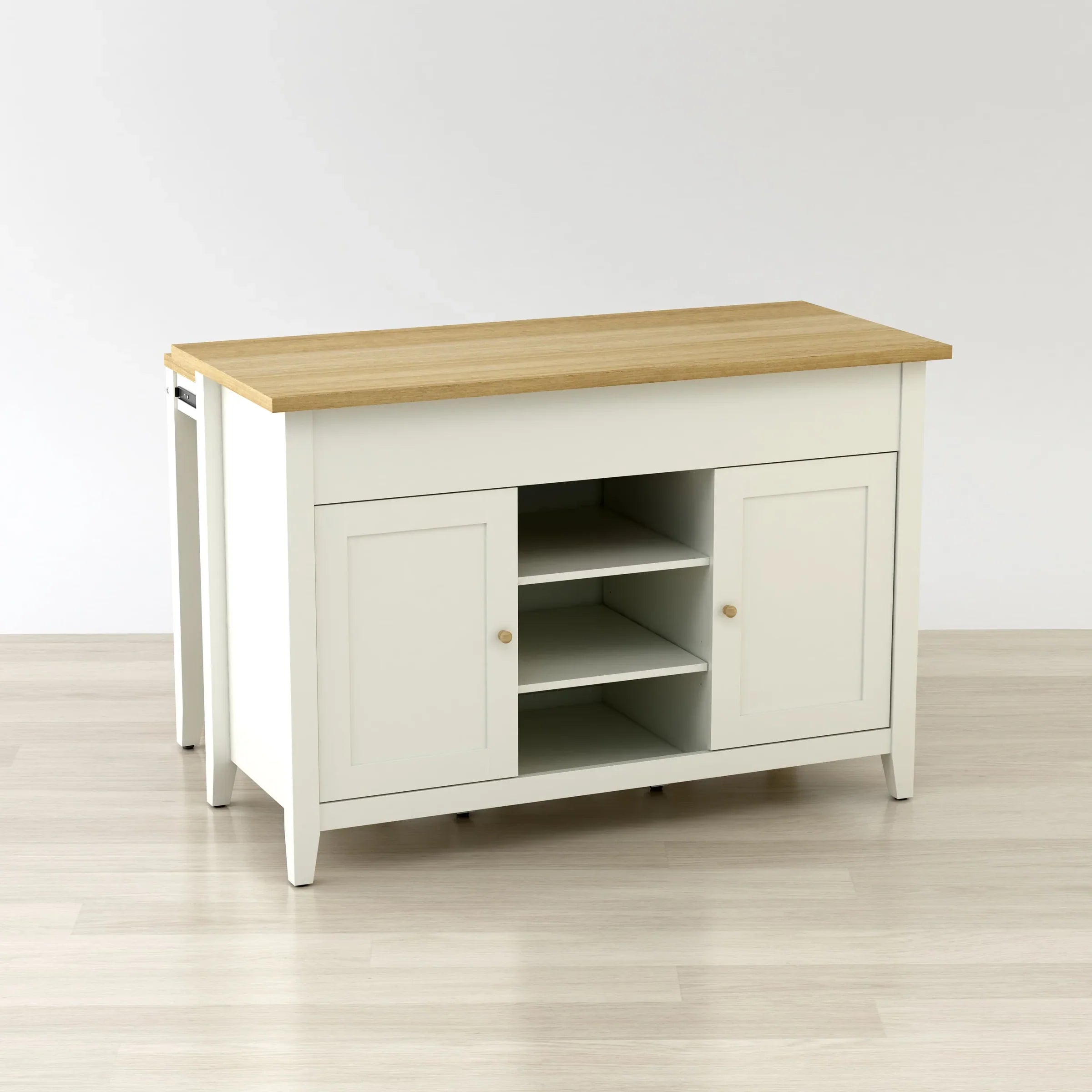 Anderson Teak Delphi 53-Inch Kitchen Island Cabinet with Storage - KC 053 - Perfect for Small Kitchens, Breakfast Bars & Open Concept Living Spaces