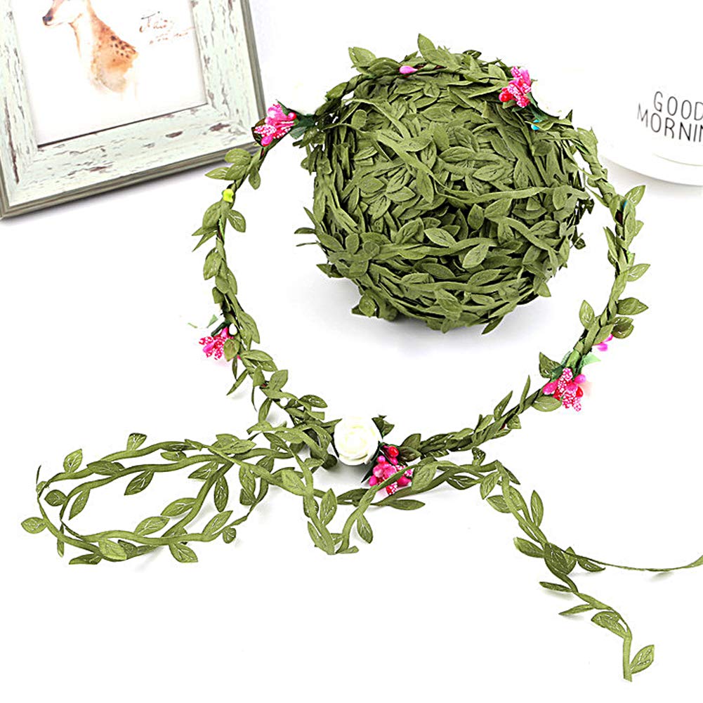 262Ft Artificial Greenery Vines - Hanging Silk Ivy Garland, Fake Rattan Leaves for Wedding Wall Decor, Outdoor Party & Crafts - Perfect for Home, Garden, and Event Decoration