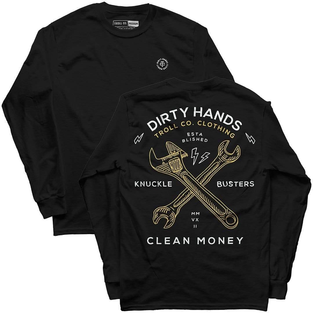 Twisted Wrenches Long Sleeve Shirt - Black | Durable Workwear for Mechanics & DIY Enthusiasts | Perfect for Auto Repair & Construction Work
