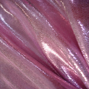 Fog Metallic Finish Spandex Fabric - Light Pink Stretchy Material for Dancewear, Yoga Pants & Costume Design