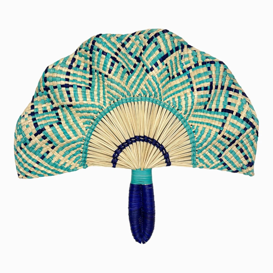Elegant Toquilla Straw Hand Fan - Breathable & Stylish for Summer, Weddings, and Outdoor Events