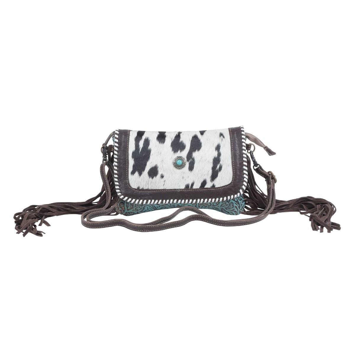 Myra Bag Cafune Genuine Leather & Hairon Crossbody Bag S-4727 - Stylish Women's Purse for Work, Travel & Everyday Use