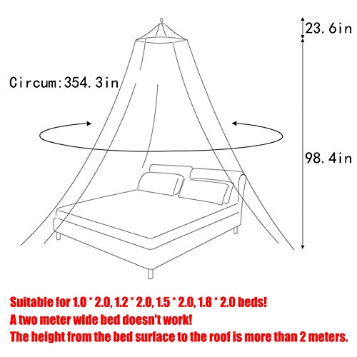 Bed Canopy Net with Stars - Easy Install Hanging Mesh Dome for Single, Queen & King Size Beds, Cribs & Hammocks | Romantic Bedroom Decor, Nursery Canopy, Boho Chic Home Decor