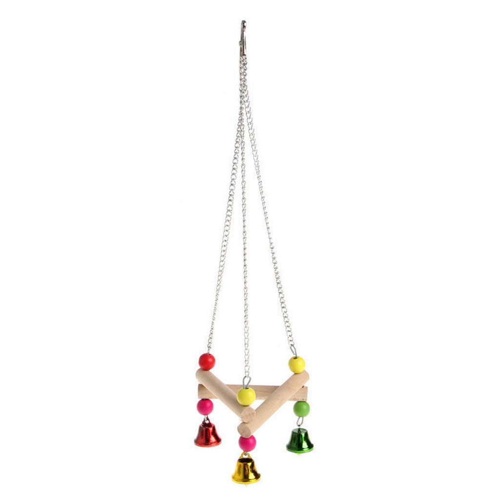 Colorful Parrot Swing Toy for Bird Cage - Fun Basketball Chew Toy for Pet Birds - Perfect for Playtime & Exercise in Aviaries or Homes