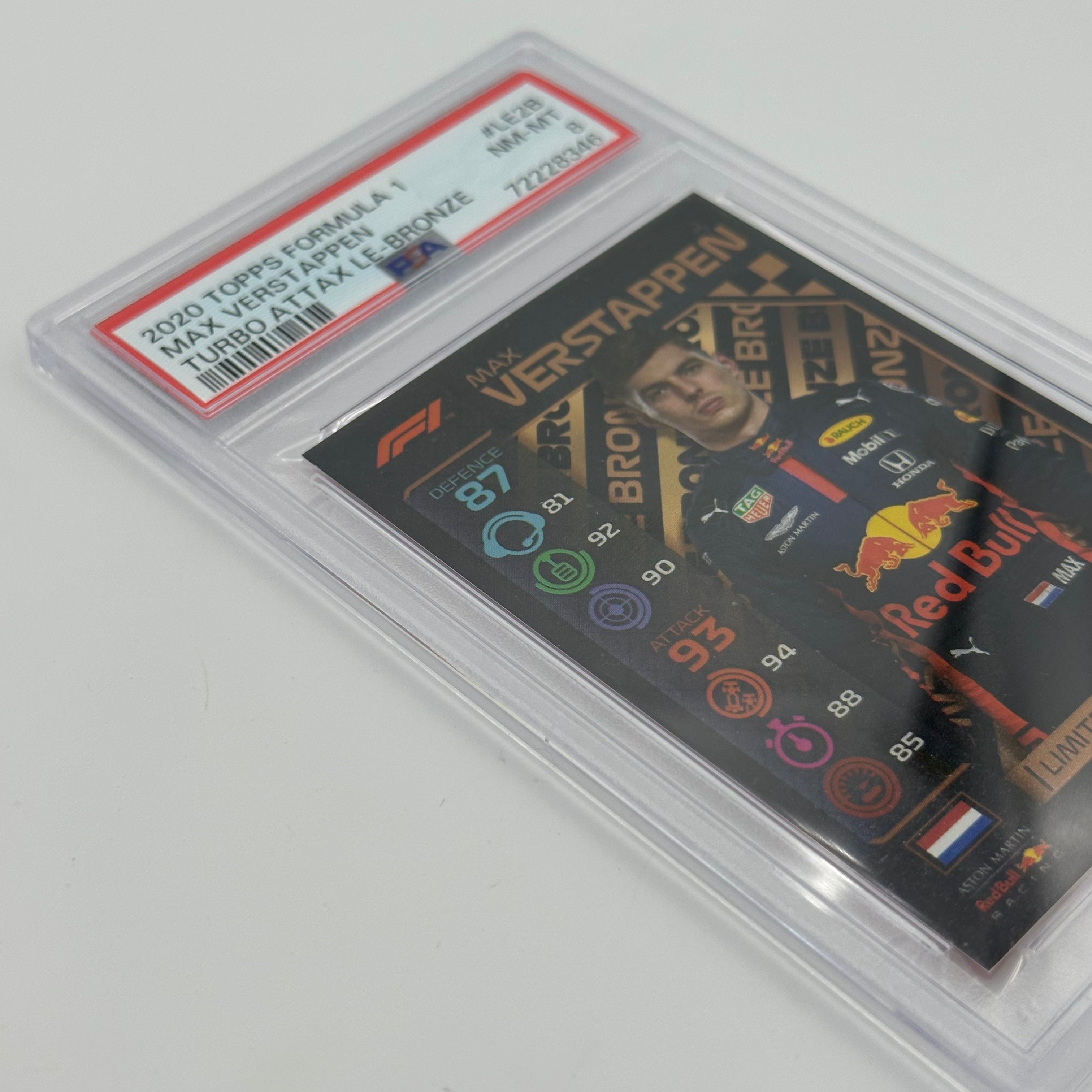 PSA 8 MAX VERSTAPPEN #LE2B LIMITED EDITION BRONZE Trading Card - Rare Collectible for Formula 1 Fans, Sports Memorabilia Collection & Investment