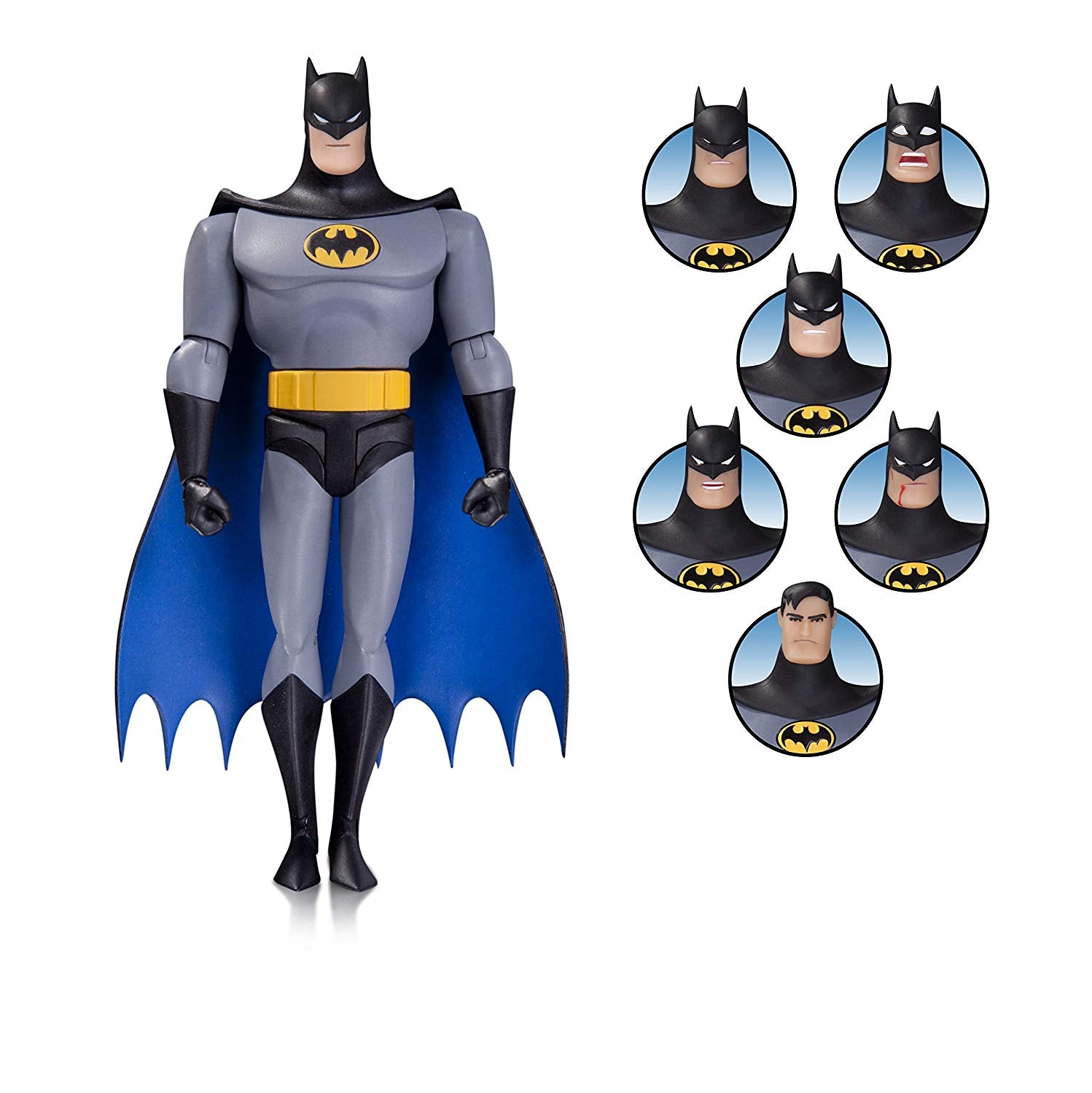 DC Collectibles Batman Adventure Expressions Pack Action Figure - 6-Inch Collectible Figure with Multiple Face Plates - Perfect for Display, Cosplay, and Superhero Fans