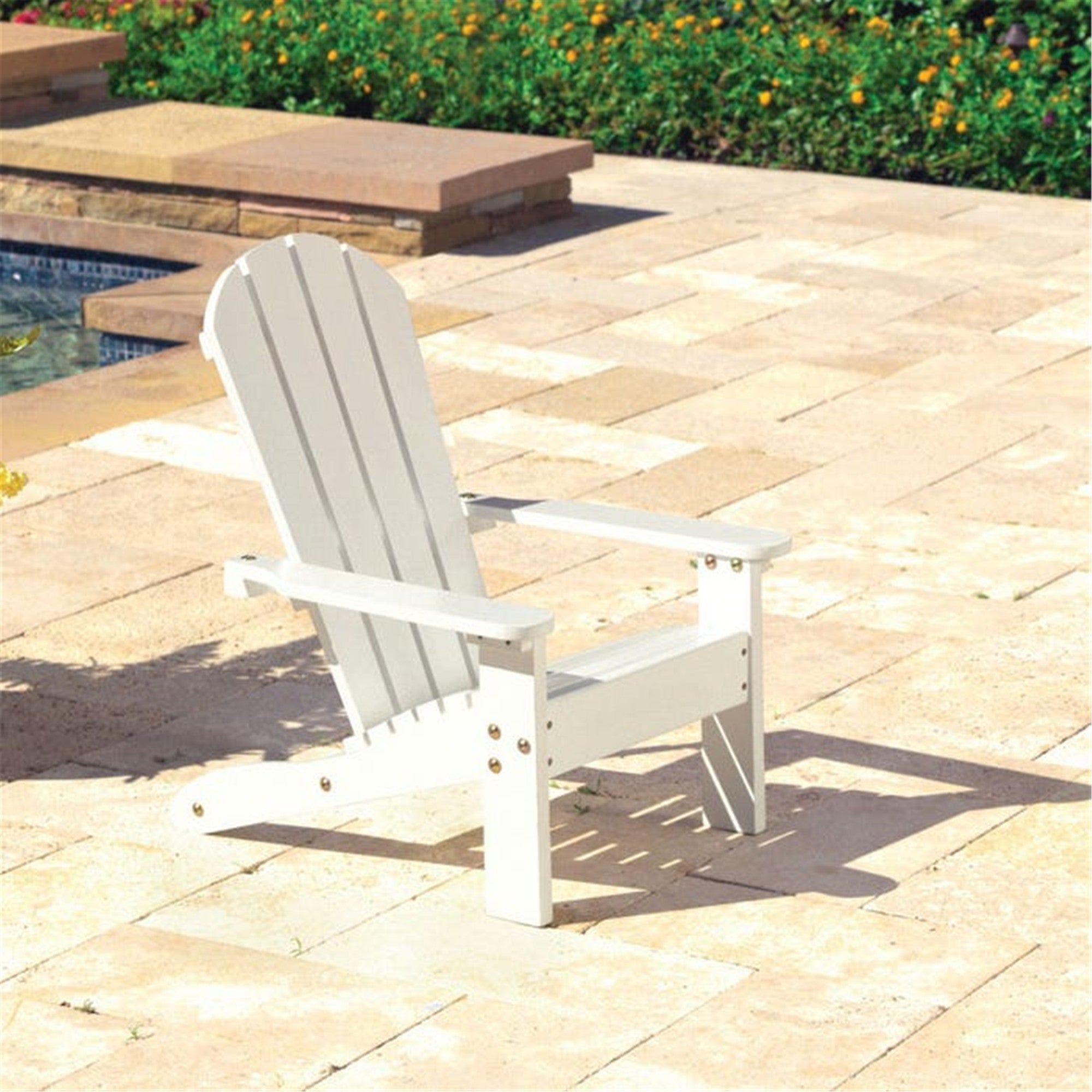 KidKraft Adirondack Chair for Kids - White Outdoor Wooden Chair - Perfect for Backyard, Patio, and Garden Relaxation
