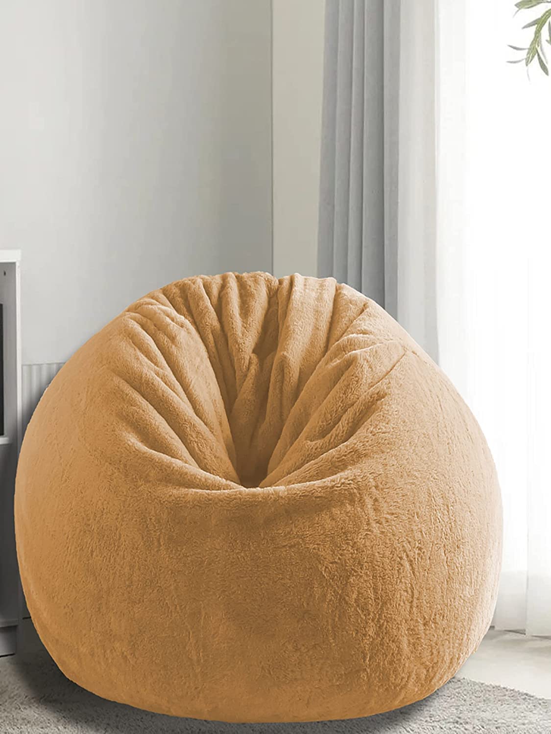 Premium Furry Bean Bag Chair Cover - Rainbow Fur XXXL Replacement Cover for Bean Bag Chairs | Soft & Luxurious Fluffy Bean Bag Slipcover | Perfect for Kids' Rooms, Dorm Decor, Gaming Lounges & Cozy Reading Nooks