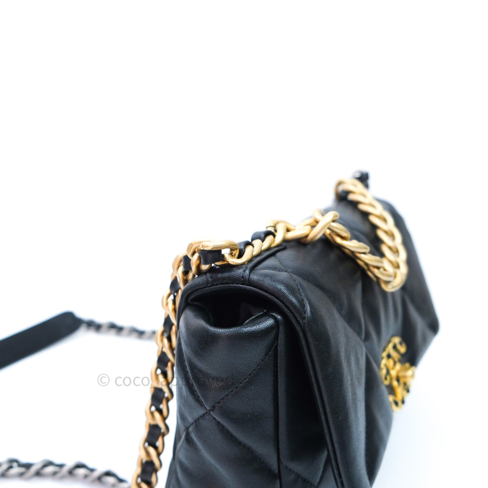 Chanel 19 Small Flap Bag Black Goatskin Leather with Mixed Hardware - Luxury Crossbody Bag for Women, Perfect for Date Night & Evening Events