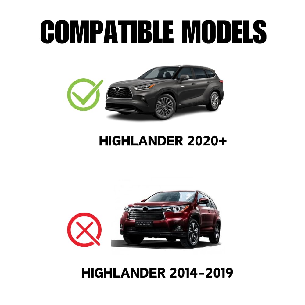 2020-2025 Toyota Highlander Running Boards - Perfect Fit for UX70 L/LE/XLE/XSE/Limited/Platinum Models | Durable Side Steps Nerf Bars for Easy Entry & Exit | Ideal for Family SUVs & Off-Road Adventures