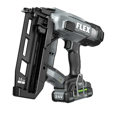FLEX FX4321 1A 24V 16GA Straight Nailer with 2.5Ah Battery Kit - Professional Cordless Nail Gun for Woodworking, Framing, and DIY Home Projects