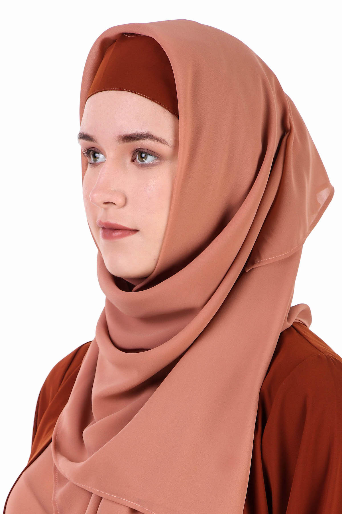 Elegant Dual-Tone Long Shrug Abaya for Women - Modest Islamic Fashion Cover-Up for Prayer, Mosque, and Special Occasions