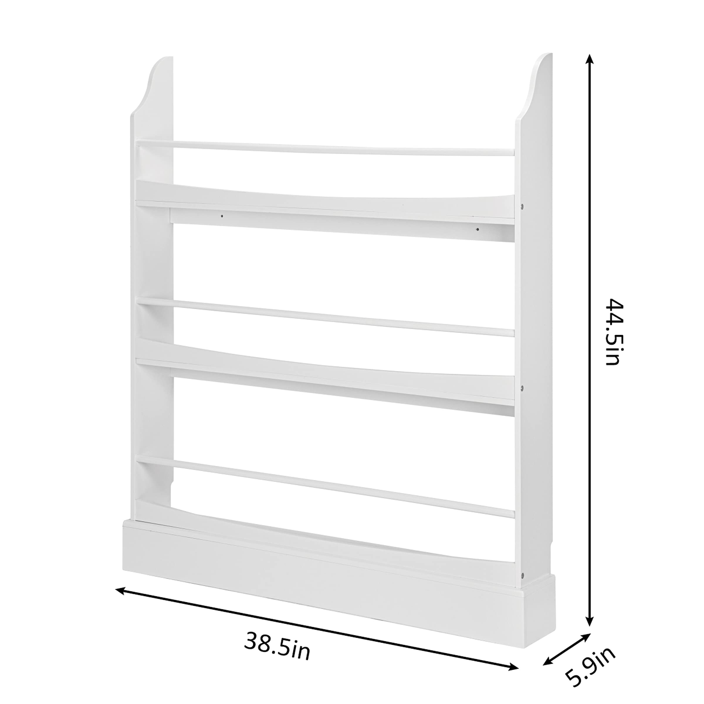 UTEX Kids Bookshelf - 3-Tier Bookcase with Storage for Children's Room, Nursery, Study & Living Room - White - Perfect for Organizing Books, Toys & Decor in Kids Bedrooms & Play Areas