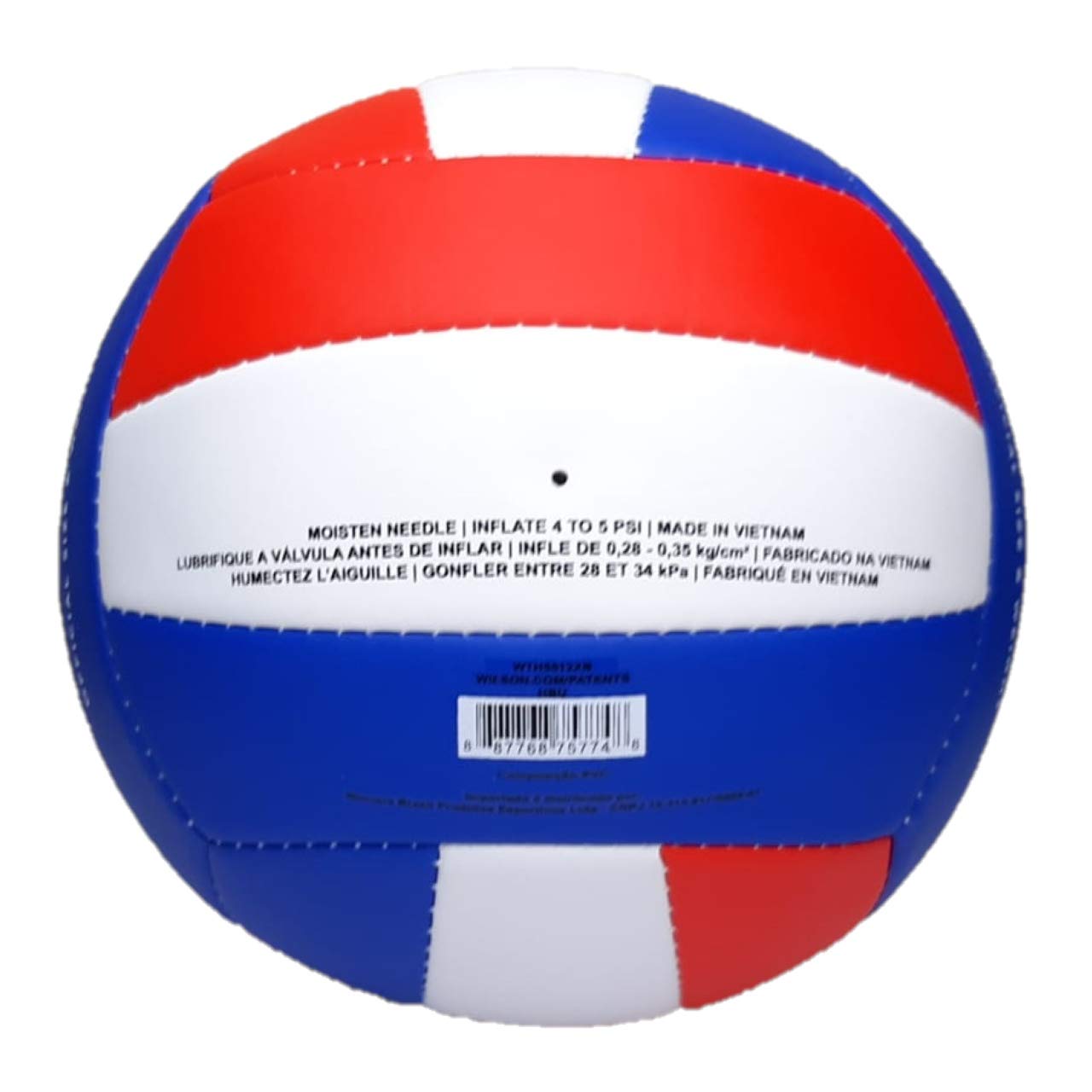Wilson Match Point Red White and Blue Volleyball - Official Size & Weight for Indoor & Outdoor Games, Beach Volleyball, Backyard Fun, and Competitive Play