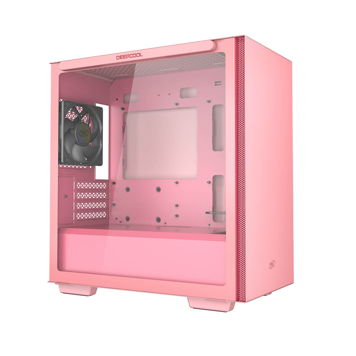 Deepcool MACUBE 110 mATX Mid Tower Computer Case - Tempered Glass Side Panel, Pink | Compact Gaming PC Build, Home Office Setup, Streaming Rig
