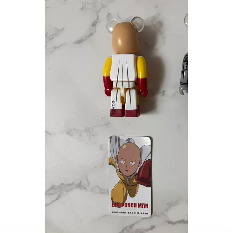 Bearbrick Series 32 HERO One Punch Man Saitama 100% Collectible Figure - Anime Merchandise for Display & Gifting