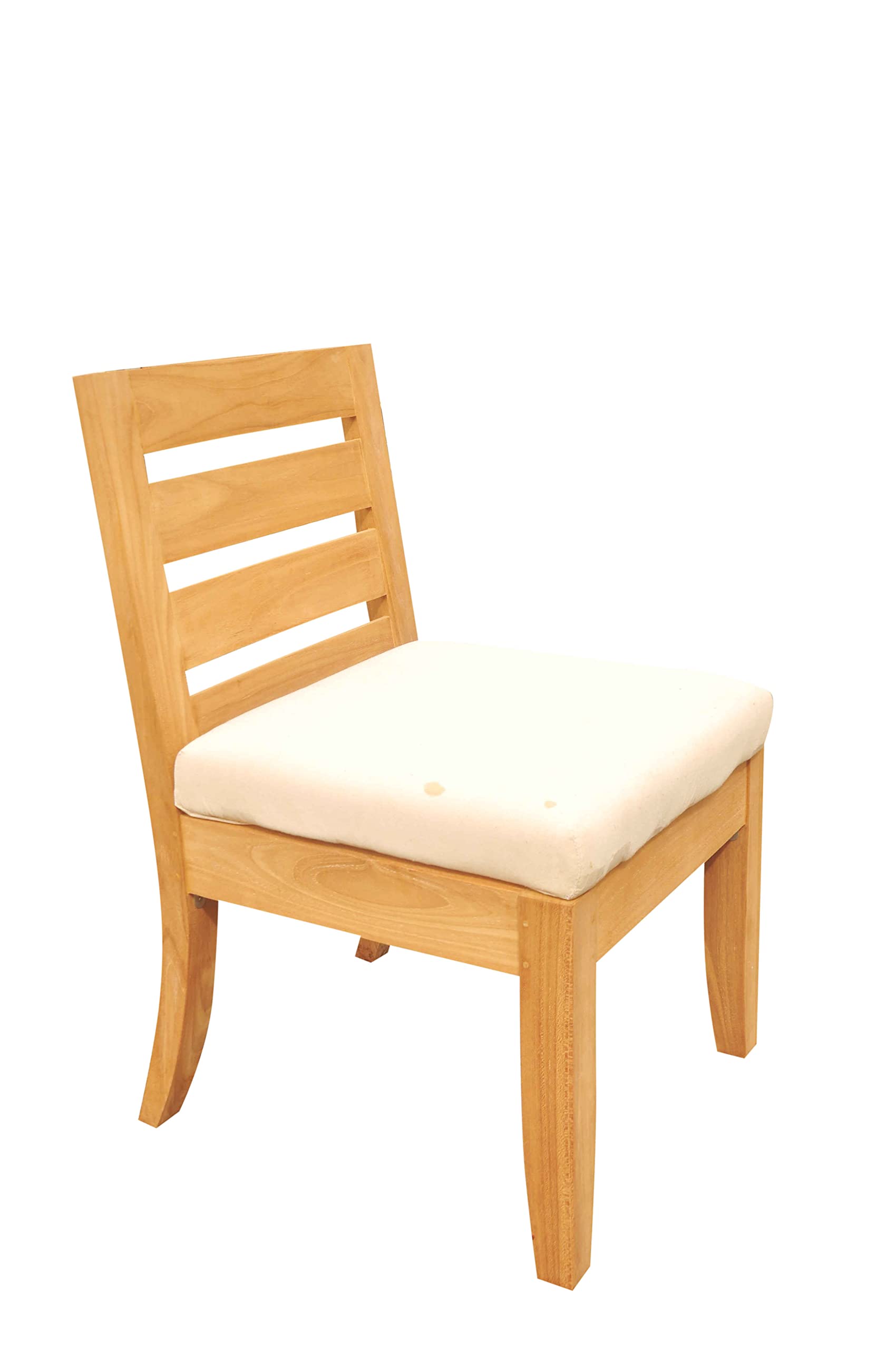Premium Grade-A Teak Wood Armless Dining Chair - Modern Atnas Solo Chair for Kitchen, Dining Room & Patio | Durable & Stylish Seating Solution