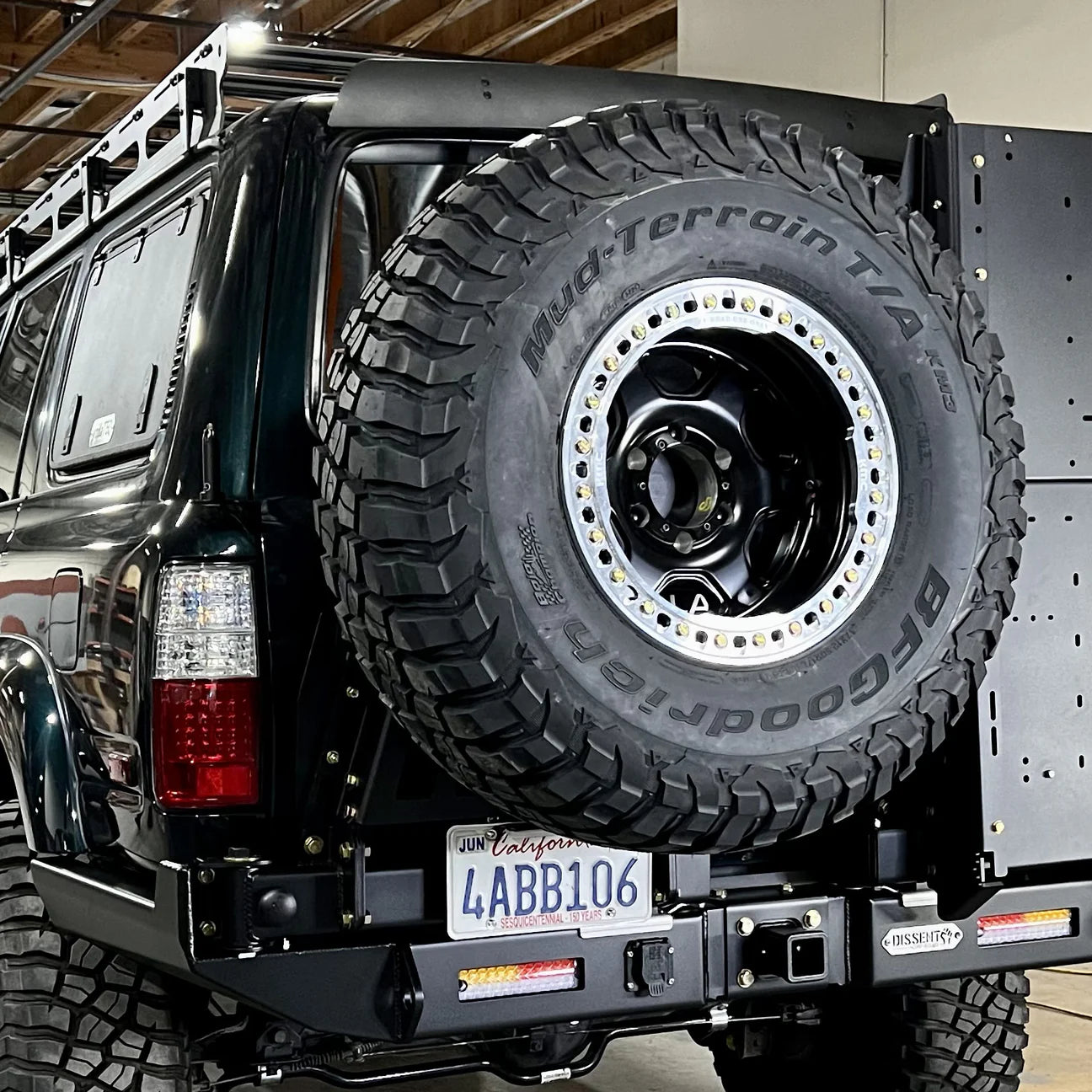 Dissent Off Road Heavy Duty Tire Carrier Swing Out for Jeep Wrangler & Gladiator - Compatible with Modular Rear Bumper | Off-Road Adventure & Overlanding Accessory