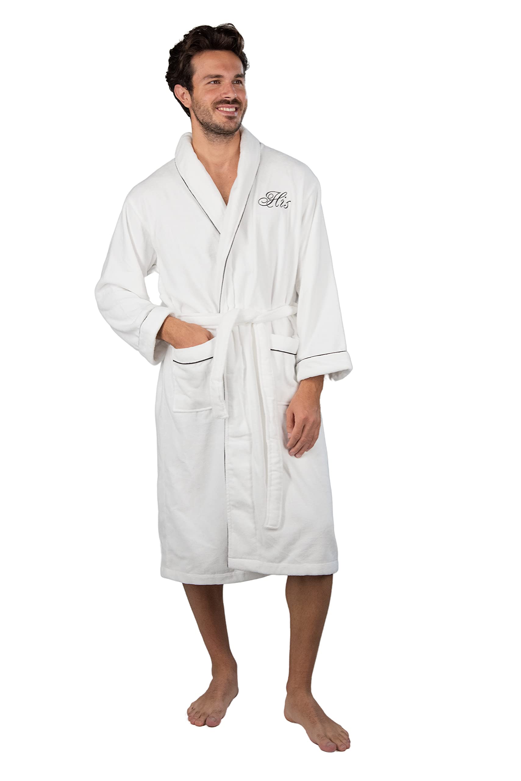 His and Hers Robes Gift Set - 2 Pack Soft Velour Bathrobes for Couples with Gift Box | Perfect for Anniversaries, Valentine's Day & Spa Nights at Home