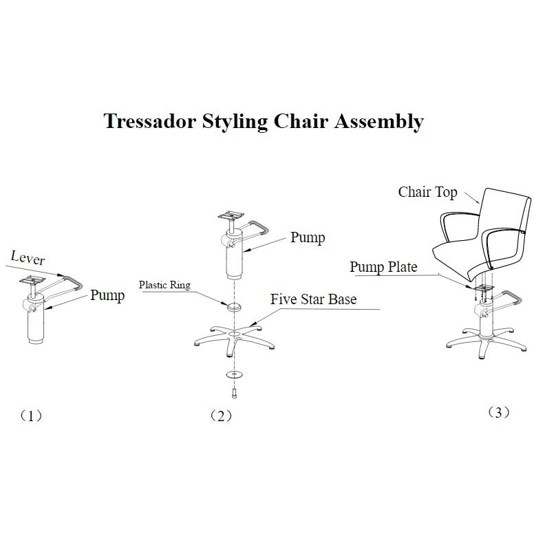 Tressador Professional Styling Chair - Adjustable Salon Hairdressing Chair with Hydraulic Lift & 360° Swivel - Perfect for Barbershops, Salons & Home Use