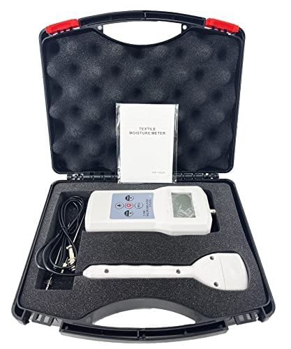 Professional Digital Textile Moisture Meter Tester - Accurate 4-90% Range, 0.1 Resolution, ±0.5% Accuracy for Cotton, Wool, Yarn & Fabric - Ideal for Clothing Manufacturers, Textile Labs & Quality Control