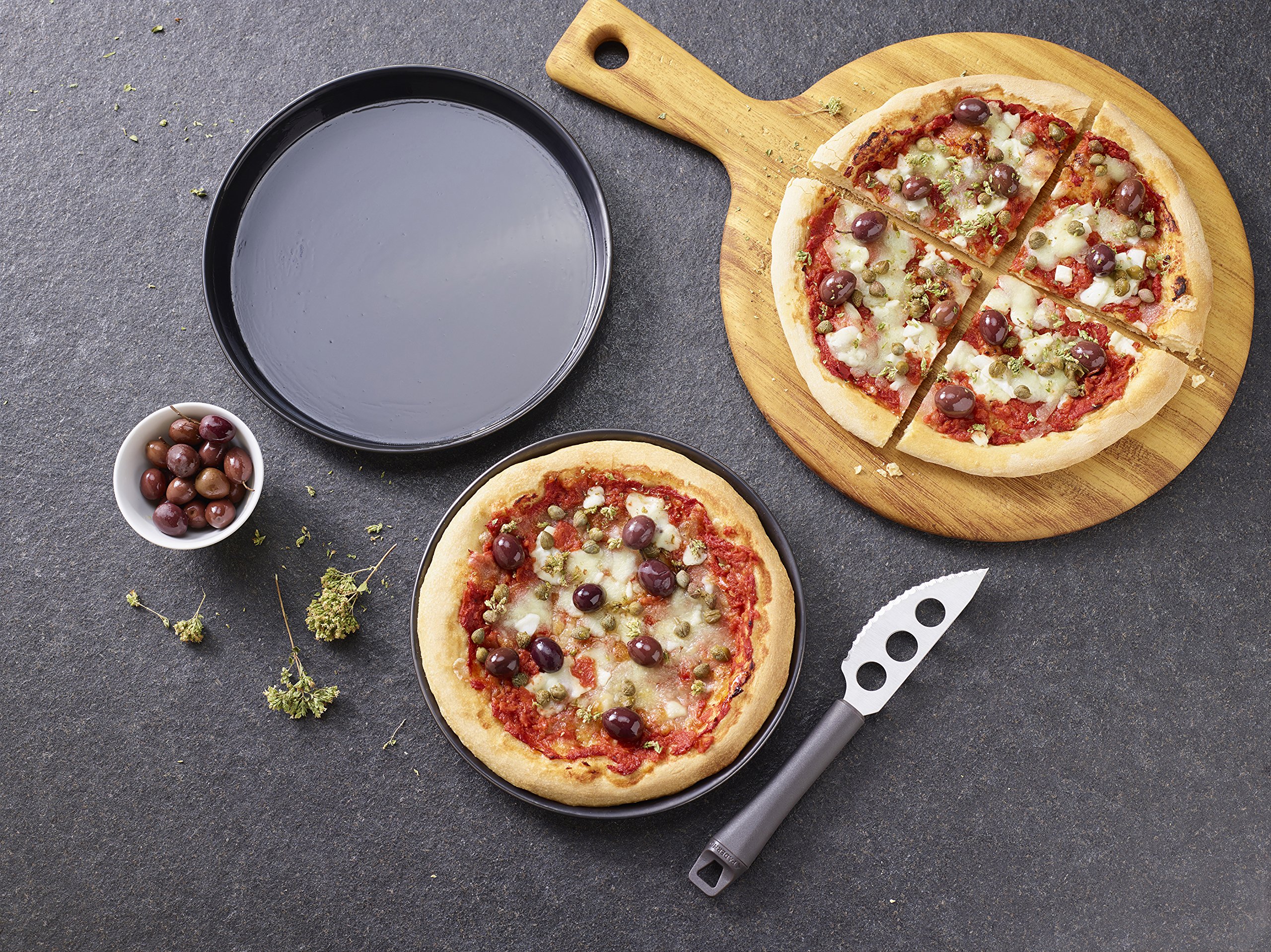 Premium 12-Inch Blue Cast Iron Pizza Pan - Heavy Duty, Non-Stick & Oven Safe - Perfect for Homemade Pizza, Baking & Roasting - Ideal for Home Kitchens, Restaurants & Outdoor Cooking