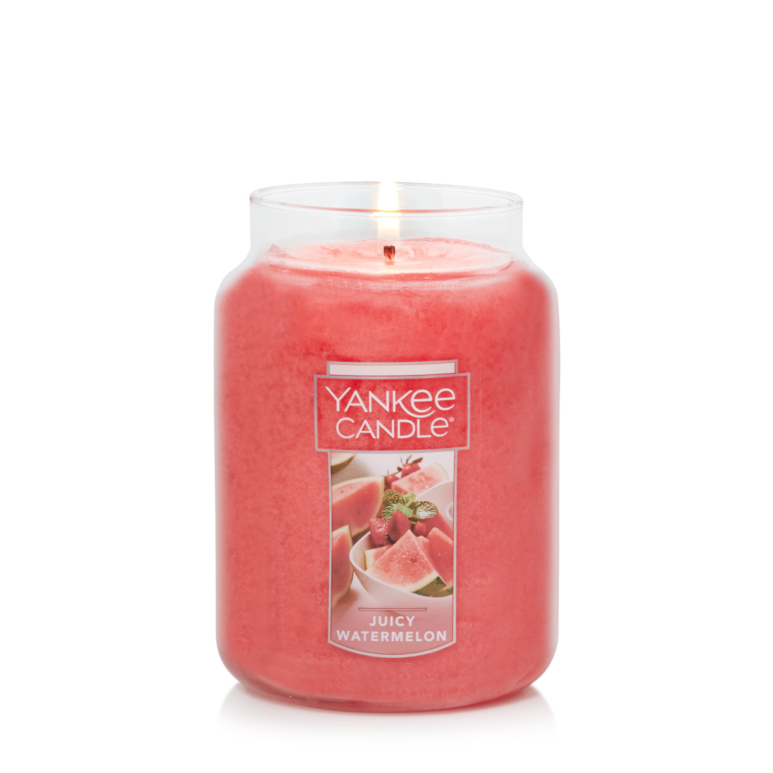 Yankee Candle Juicy Watermelon Scented - 22oz Large Jar Single Wick Candle with 110+ Hours Burn Time | Fresh Summer Fragrance for Home, Office & Relaxation