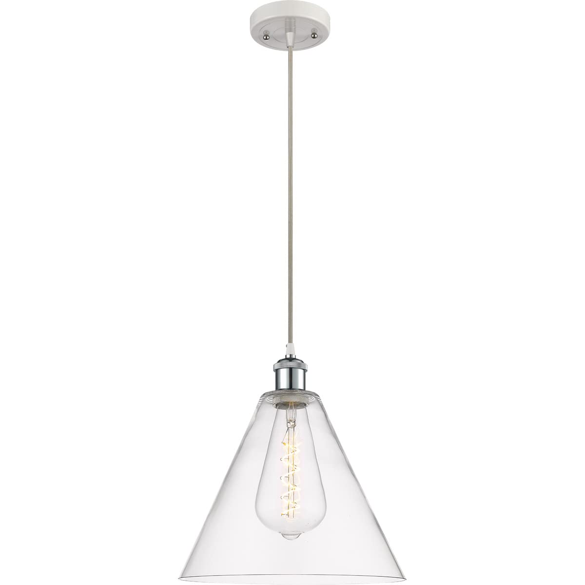 Innovations 516-1P-WPC-GBC-122-LED Mini Pendant Light - Modern LED Ceiling Fixture from Ballston Collection - Perfect for Kitchen Island, Dining Room, or Bedroom Lighting