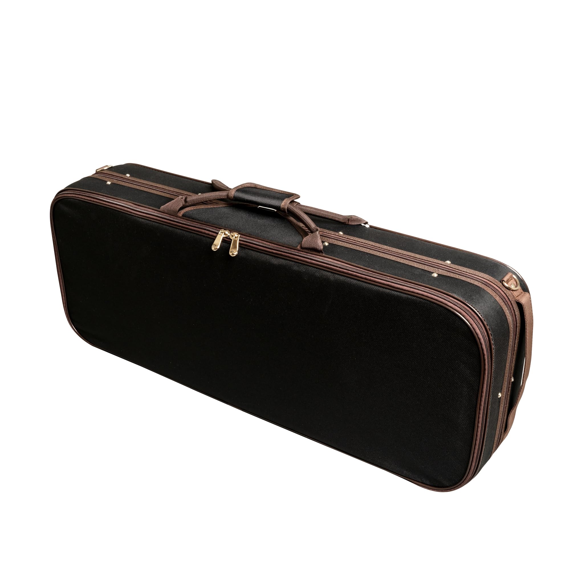 MI&VI AF-5003 Lightweight 4.5lb Hard Viola Travel Case with Reflective Safety Strips, Shoulder Straps & High-Density Foam - Durable Hard-Shell Protection for 15.5-16 Inch Violas - Perfect for Music Students, Traveling Musicians & Orchestra Performances