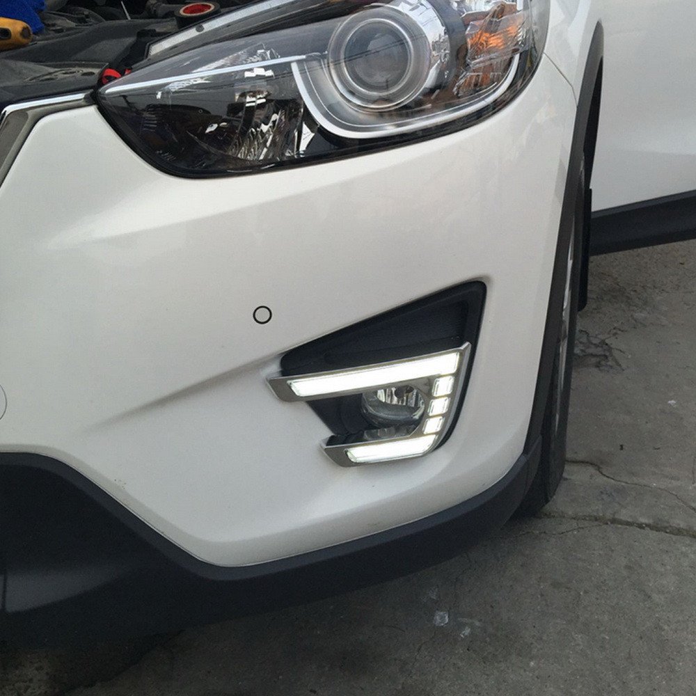 LED DRL Lights for Mazda CX-5 2013-2016 with Yellow Turn Signal - Perfect for Daytime Safety