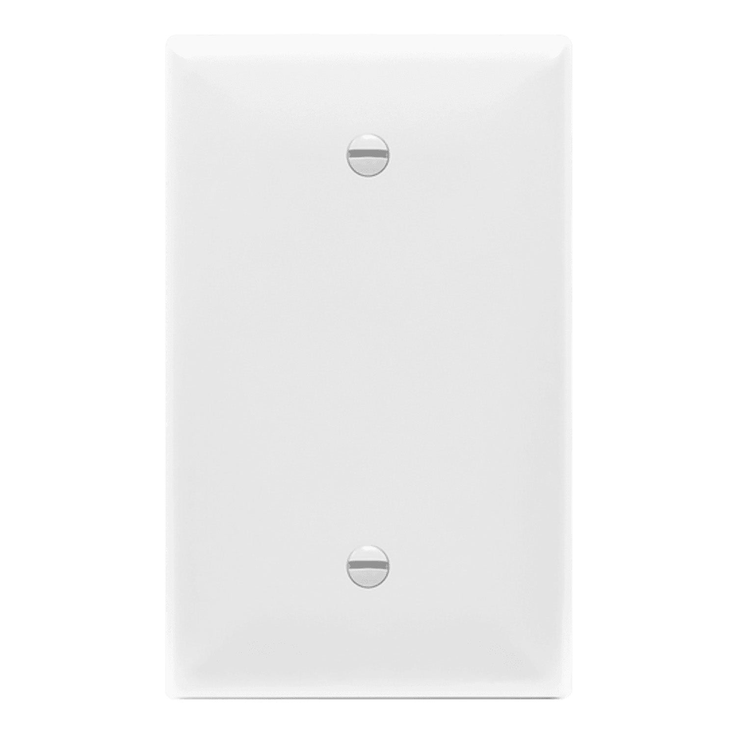 1 Gang Oversized Blank Wall Plate - White - Perfect for Home Renovation, Cable Management & DIY Projects