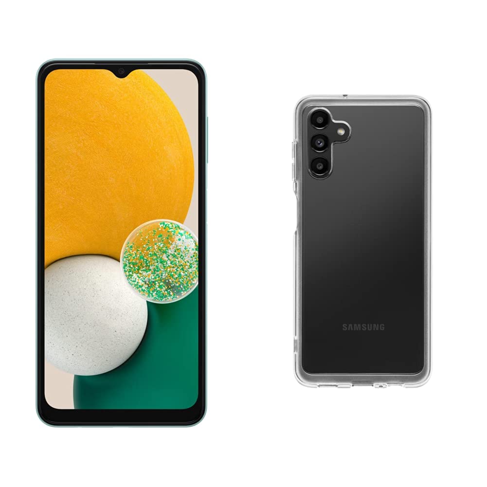 Samsung Galaxy A13 5G Unlocked Smartphone - 64GB Storage, Triple Camera, Infinity Display, Green | Clear Soft Case Included - Perfect for Travel, Work & Everyday Use