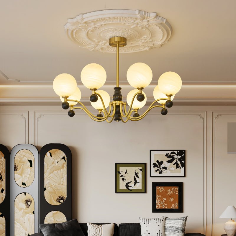 Aether Sphere Chandelier - Modern Crystal Ceiling Light Fixture for Dining Room, Living Room & Bedroom | Elegant Lighting Decor for Home & Office