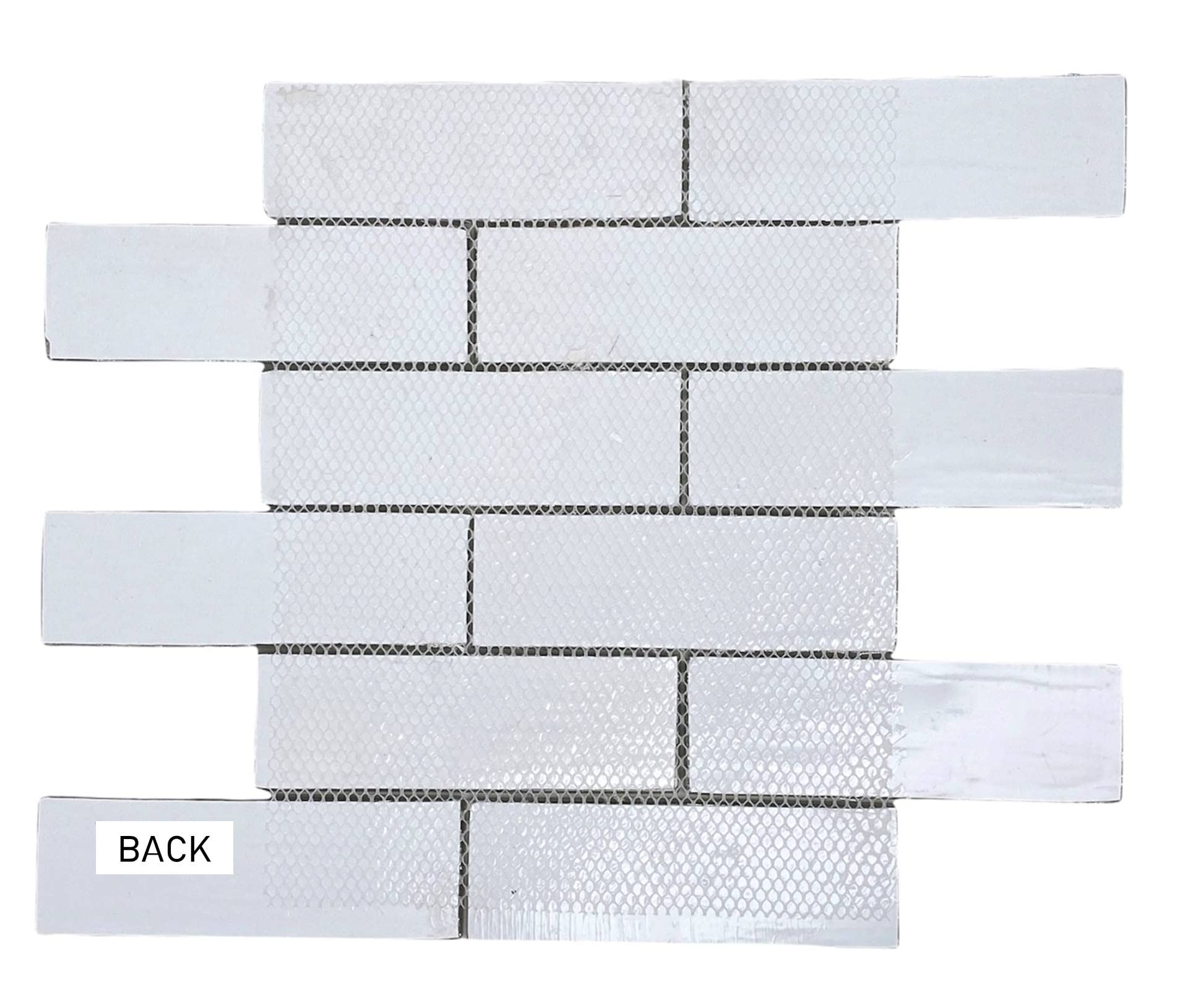 TDMS-CHL-135 Glitter Silver Textured 2x6 Inch Glass Mosaic Wall Tile - 5 Sheet Pack Set for Kitchen Backsplash, Bathroom Decor, Accent Wall & Home Improvement Projects
